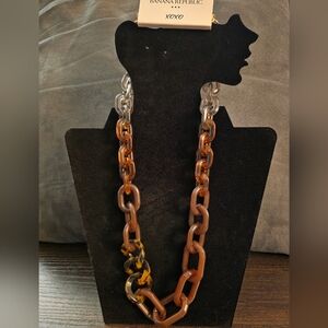 Banana Republic Factory Tortoise and Clear Necklace